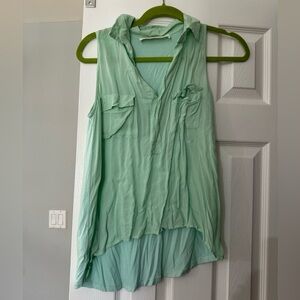 Green vintage Havana collared tank top